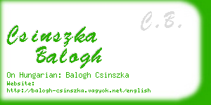 csinszka balogh business card